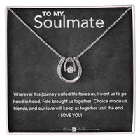 Load image into Gallery viewer, Lucky in Love Soulmate Necklace w/ Message Card

