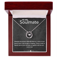Load image into Gallery viewer, Lucky in Love Soulmate Necklace w/ Message Card
