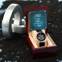 Load image into Gallery viewer, Men&#39;s Openwork Watch w/ Dad Message Card
