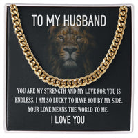 Load image into Gallery viewer, Cuban Chain w/ You Are My Strength Message Gift Card
