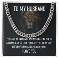 Load image into Gallery viewer, Cuban Chain w/ You Are My Strength Message Gift Card

