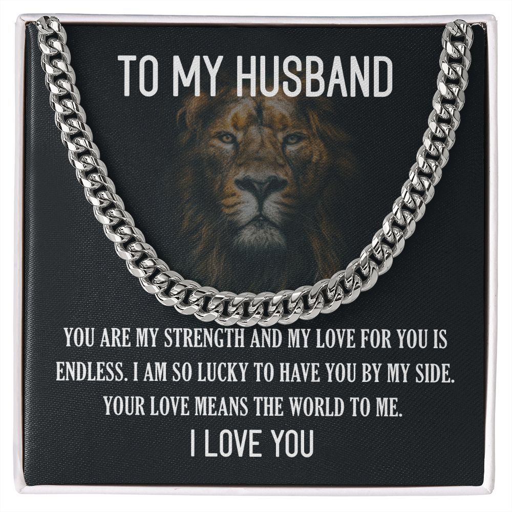 Cuban Chain w/ You Are My Strength Message Gift Card