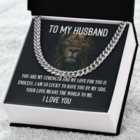 Load image into Gallery viewer, Cuban Chain w/ You Are My Strength Message Gift Card
