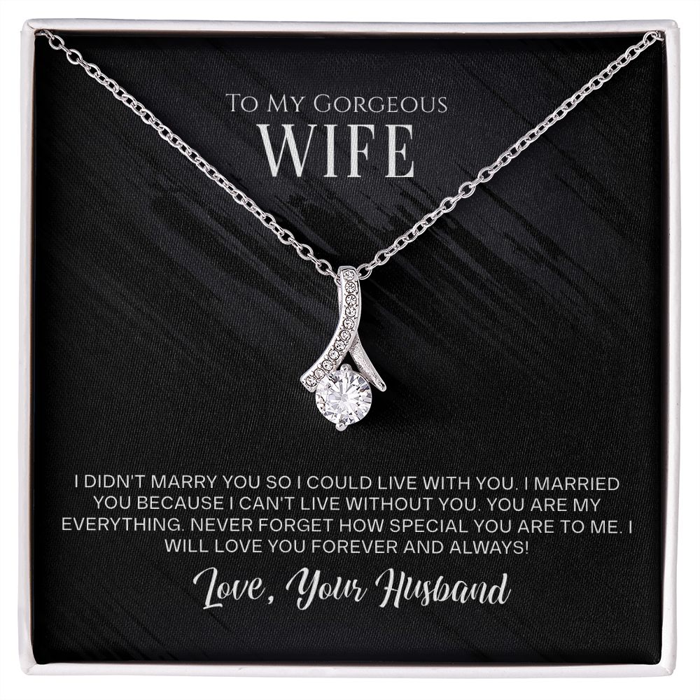 Alluring Beauty Necklace with Heartfelt Message Card