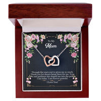 Load image into Gallery viewer, Interlocking Hearts Mom Necklace w/ Message Card
