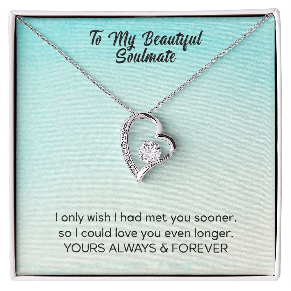 Beautiful Soulmate Love Necklace w/ Message Card
