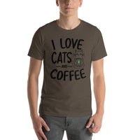 Load image into Gallery viewer, I Love Cats and Coffee Men&#39;s T-Shirt
