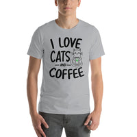Load image into Gallery viewer, I Love Cats and Coffee Men&#39;s T-Shirt
