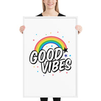 Load image into Gallery viewer, Good Vibes Framed Poster
