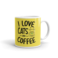 Load image into Gallery viewer, I Love Cats And Coffee Mug
