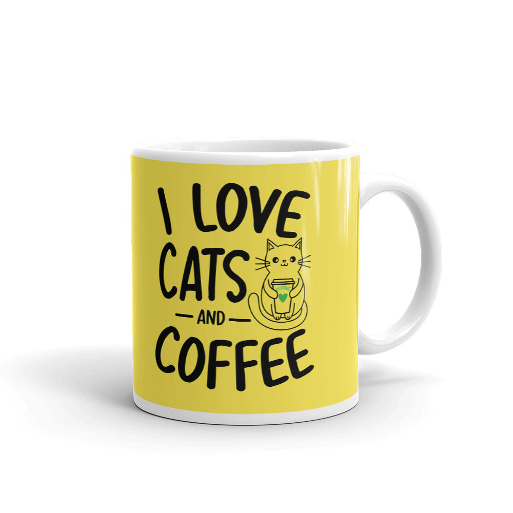 I Love Cats And Coffee Mug