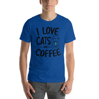 Load image into Gallery viewer, I Love Cats and Coffee Men&#39;s T-Shirt
