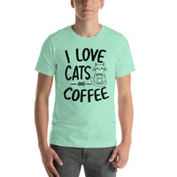 Load image into Gallery viewer, I Love Cats and Coffee Men&#39;s T-Shirt
