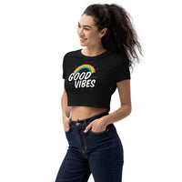 Load image into Gallery viewer, Good Vibes Organic Crop Top
